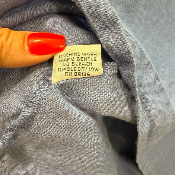 Etta Tank by Bryn Walker women’s 100% linen cowl neck denim color xs - Picture 6 of 6